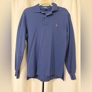 Ralph Lauren Long Sleeve Polo in Blue Size S